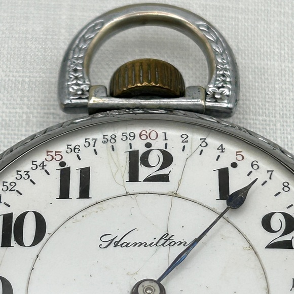 Antique Hamilton Pocket Watch 21 Jewels 992  ~Double Roller~ 1010630 AS IS - Picture 5 of 16